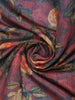 Red Floral Designed Chanderi Cotton Saree - Diadem
