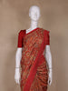 Red Floral Designed Chanderi Cotton Saree - Diadem