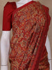 Red Floral Designed Chanderi Cotton Saree - Diadem