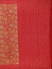 Red Floral Designed Chanderi Cotton Saree - Diadem
