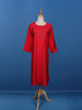 Red Floral Designed Cotton Kurti - Diadem