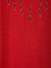 Red Floral Designed Cotton Kurti - Diadem