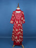 Red Floral Designed Cotton Salwar Suit - Diadem