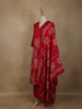 Red Floral Designed Cotton Salwar Suit - Diadem
