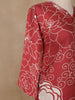 Red Floral Designed Cotton Salwar Suit - Diadem