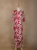 Red Floral Designed Cotton Salwar Suit - Diadem