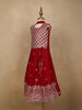 Red Floral Designed Georgette Lehenga