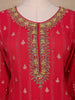 Red Floral Designed Georgette Salwar Suit - Diadem