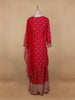 Red Floral Designed Georgette Salwar Suit - Diadem