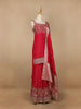 Red Floral Designed Georgette Sharara Salwar Suit - Diadem