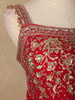 Red Floral Designed Georgette Sharara Salwar Suit - Diadem