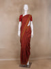 Red Floral Designed Kantha Work Chanderi Cotton Saree - Diadem