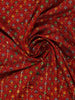 Red Floral Designed Kantha Work Chanderi Cotton Saree - Diadem