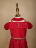Red Floral Designed Raw Silk Lehenga