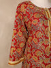 Red Floral Designed Cotton Salwar Suit - Diadem