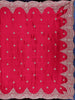 Red Floral Designed Satin Saree