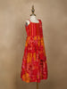 Red Floral Designed Semi Silk Lehenga