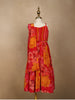 Red Floral Designed Semi Silk Lehenga