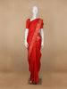 Red Floral Designed Semi Tussar Saree