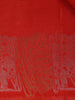 Red Floral Designed Semi Tussar Saree