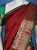 Red Floral Designed Soft Silk Saree - Diadem