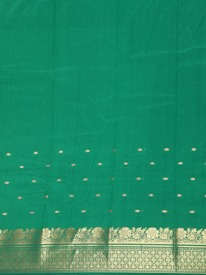 Red Floral Designed Soft Silk Saree - Diadem