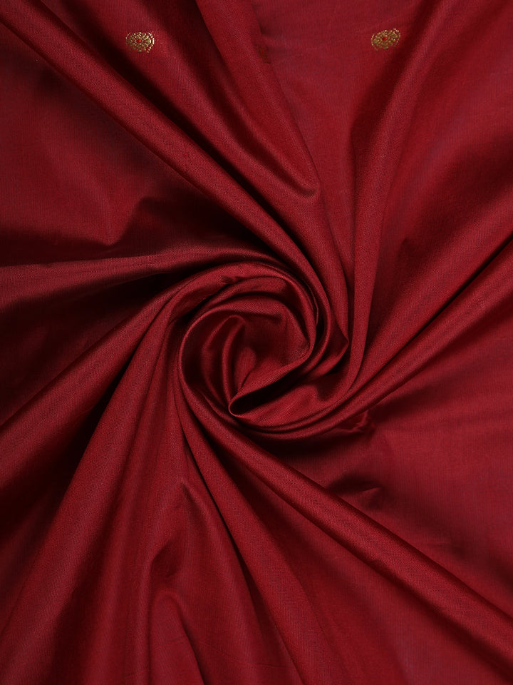 Red Floral Designed Soft Silk Saree - Diadem