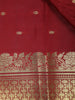 Red Floral Designed Soft Silk Saree - Diadem
