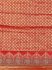 Red Floral Woven Banarasi Silk Saree - Diadem
