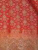 Red Floral Woven Banarasi Silk Saree - Diadem
