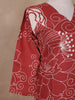 Red Floral Designed Cotton Salwar Suit - Diadem