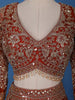 Red Floral Embroidered Net Lehenga for Brides - Diadem