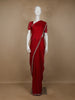 Red Floral Embroidered Organza Designer Saree - Diadem