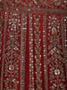 Red Floral Embroidery Bridal Net Lehenga