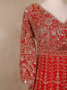 Red Floral Embroidery Net Bridal Gown - Diadem