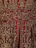 Red Floral Embroidery Net Bridesmaid Gown - Diadem