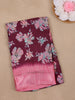 Red Floral Prints Fancy Georgette Saree - Diadem