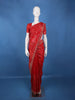 Red Floral Sequin Embroidered Chiffon Saree - Diadem