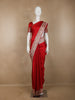 Red Floral Weave and Stone Work Banarasi Silk Saree