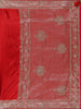 Red Floral Weave and Stone Work Banarasi Silk Saree