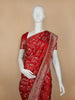 Red Floral Weave and Stone Work Banarasi Silk Saree