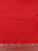 Red Floral Weave and Stone Work Banarasi Silk Saree