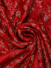 Red Floral Weave and Stone Work Banarasi Silk Saree