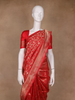 Red Floral Woven Banarasi Silk Saree - Diadem