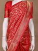 Red Floral Woven Banarasi Silk Saree - Diadem