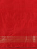 Red Floral Woven Banarasi Silk Saree - Diadem