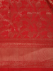 Red Floral Woven Banarasi Silk Saree - Diadem