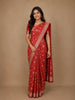Red Floral Woven Design Pure Banarasi Saree