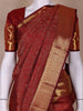 Red Floral Woven Pure Kanchipuram Silk Saree - Diadem