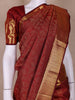 Red Floral Woven Pure Kanchipuram Silk Saree - Diadem